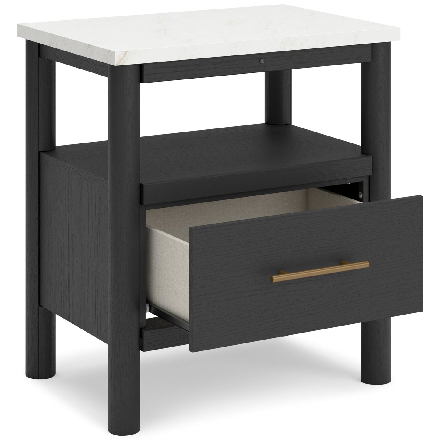 Cadyn Matte Black Nightstand