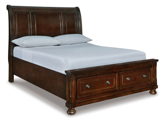 Paige Sleigh Storage Bed - Queen