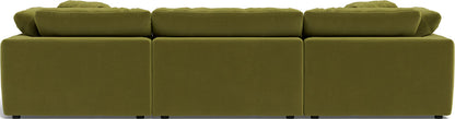 Fluffy 3 Piece Sofa W/Double Ottoman - Dream Apple