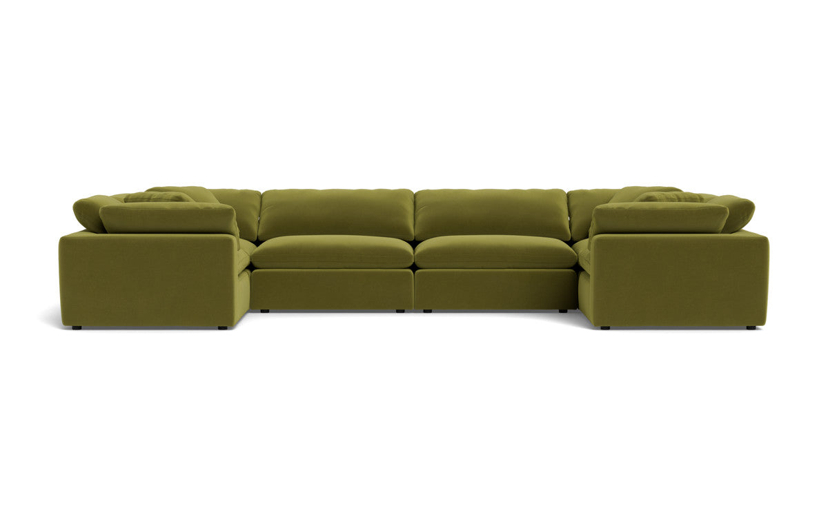 Fluffy 4 Corner U Sectional - Dream Apple