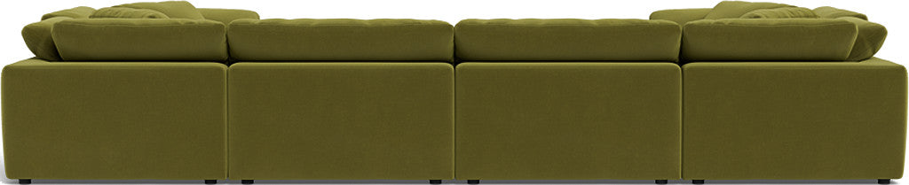 Fluffy 4 Corner U Sectional - Dream Apple