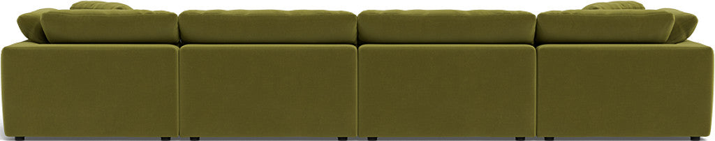 Fluffy 4 Piece Sectional W/Double Otto - Dream Apple