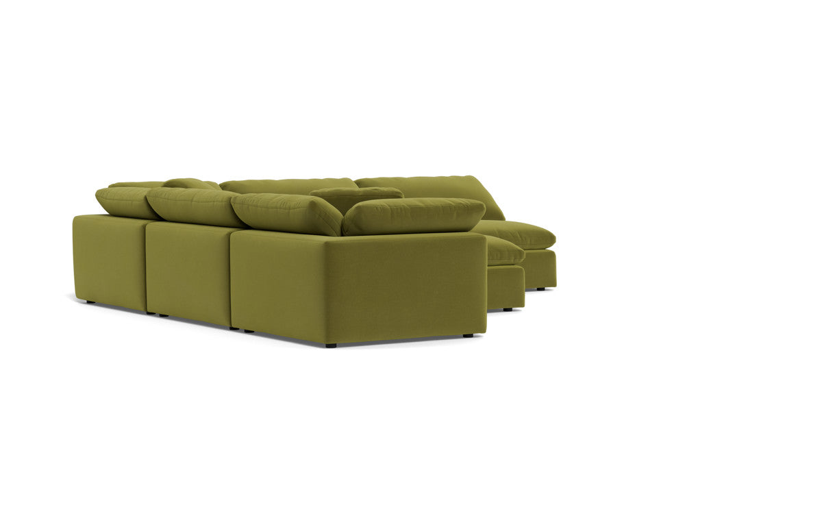 Fluffy 5 Piece Sectional W/Ottoman - Dream Apple