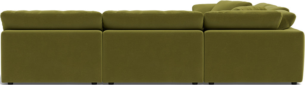 Fluffy 5 Piece Sectional W/Ottoman - Dream Apple