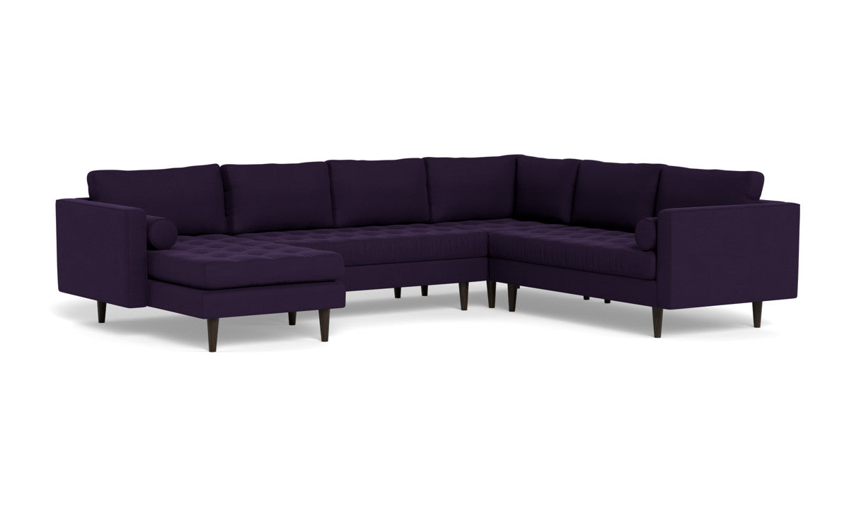 Ladybird 133" Corner Sectional with Left Chaise - Superb Amethyst