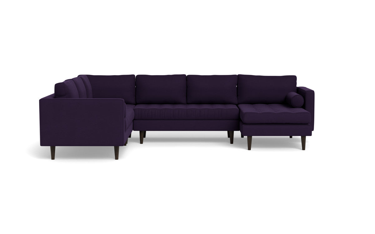 Ladybird 133" Corner Sectionals w. Right Chaise - Superb Amethyst