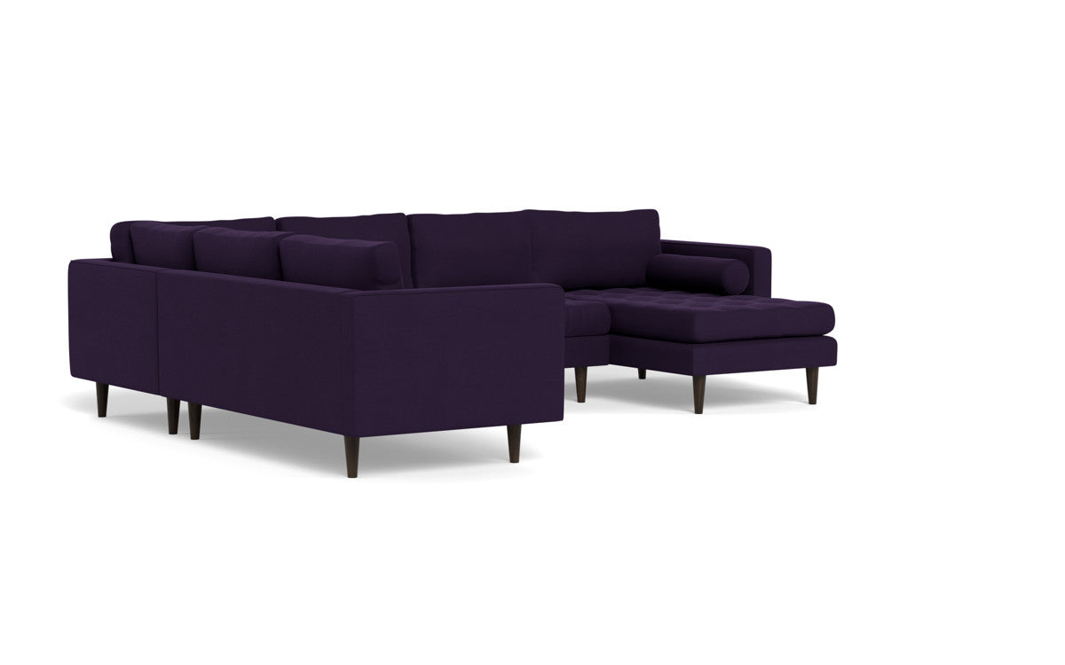 Ladybird 133" Corner Sectionals w. Right Chaise - Superb Amethyst