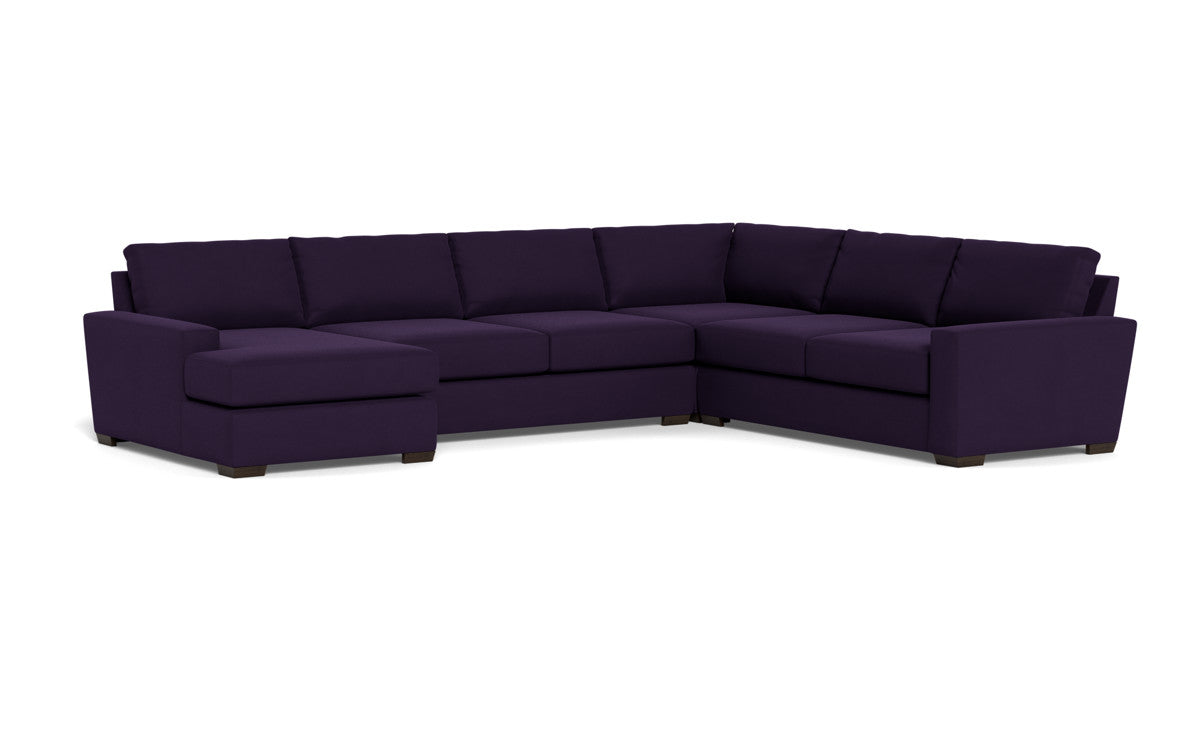 Mas Mesa 162" Deep Corner Sectionals w. Left Chaise - Superb Amethyst