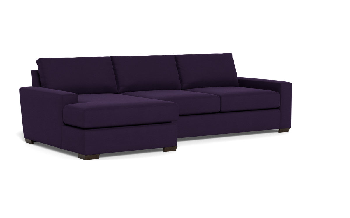 Mas Mesa 123" Deep Left Chaise Sectional - Superb Amethyst