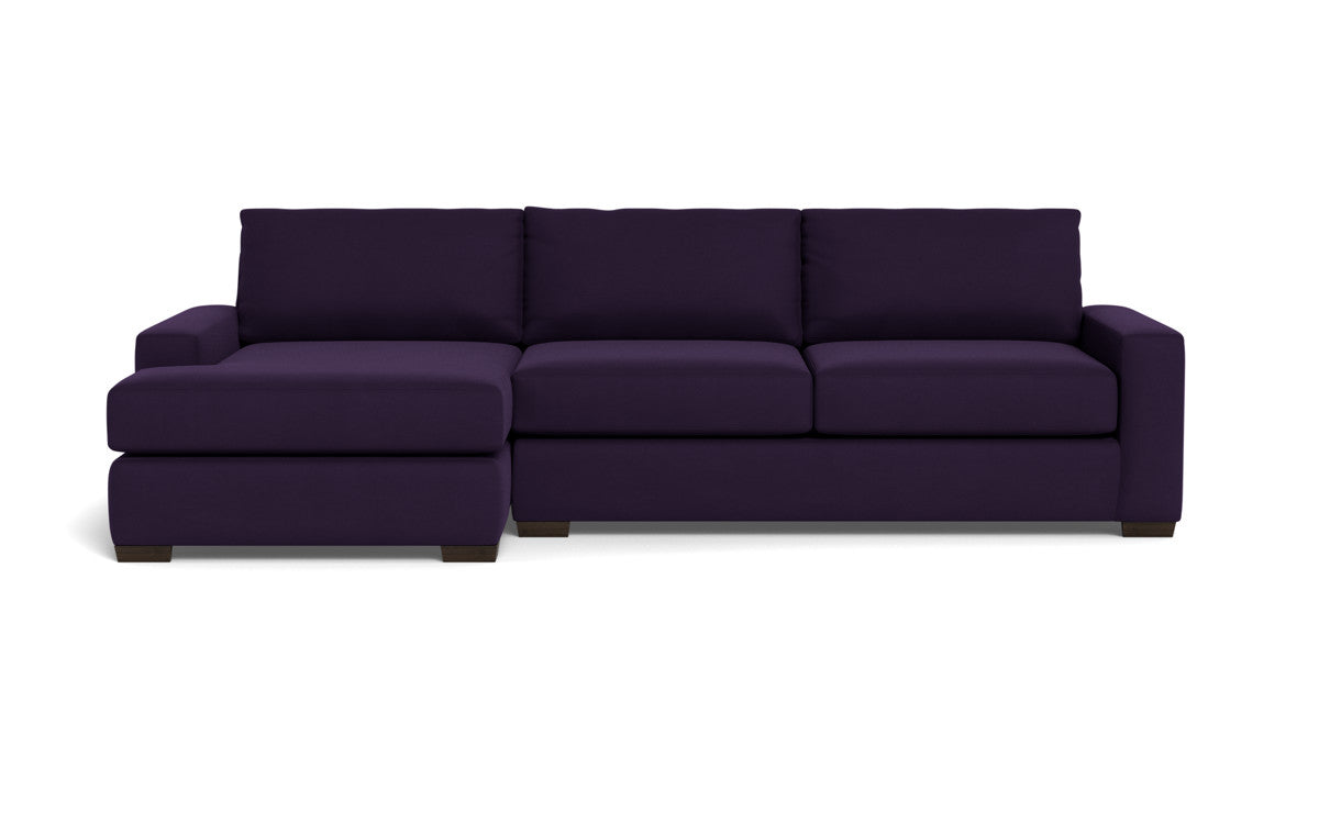 Mas Mesa 123" Deep Left Chaise Sectional - Superb Amethyst