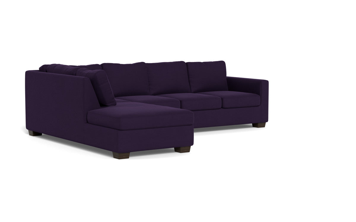 Track 121" Left Chaise Sectional - Superb Amethyst
