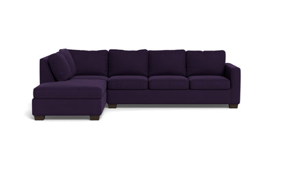 Track 121" Left Chaise Sectional - Superb Amethyst
