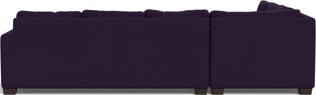 Track 121" Left Corner Sectional - Superb Amethyst
