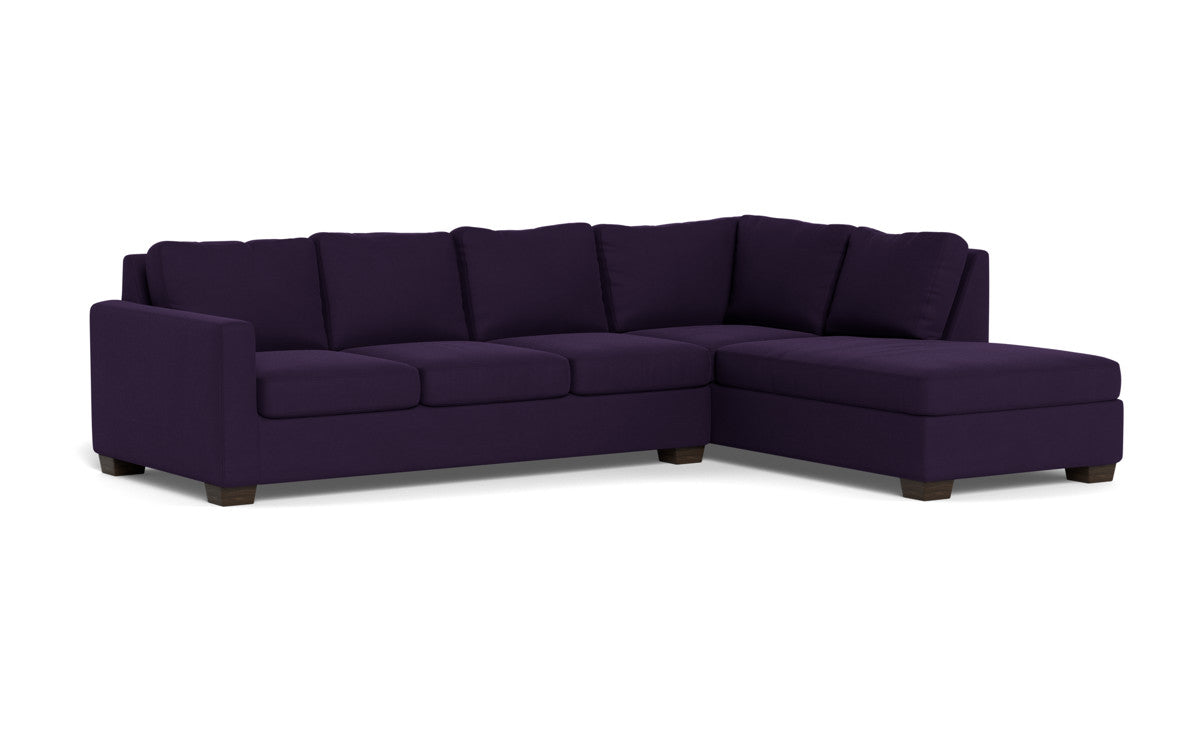 Track 121" Right Chaise Sectional - Superb Amethyst