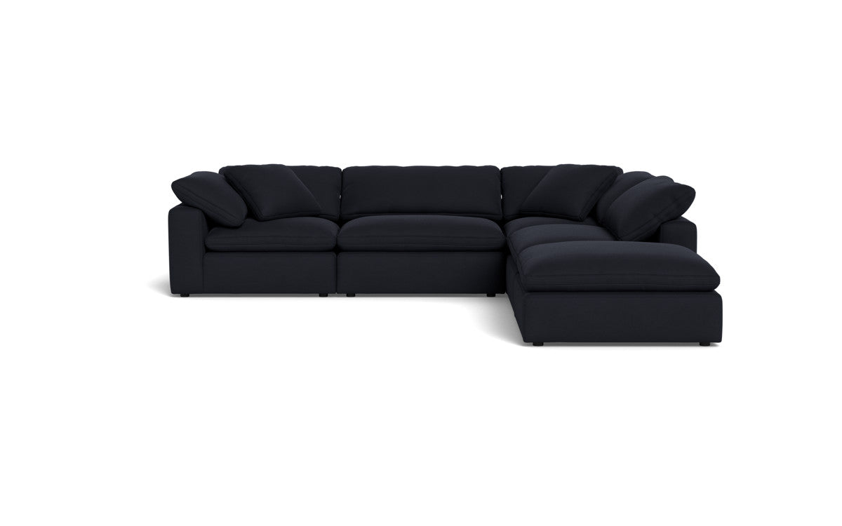 Fluffy 4 Piece Sectional w/Otto - Dream Onyx