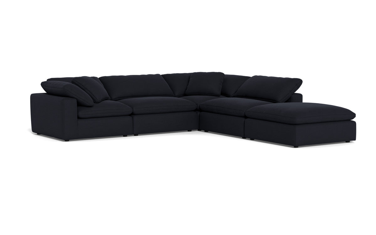 Fluffy 4 Piece Sectional w/Otto - Dream Onyx