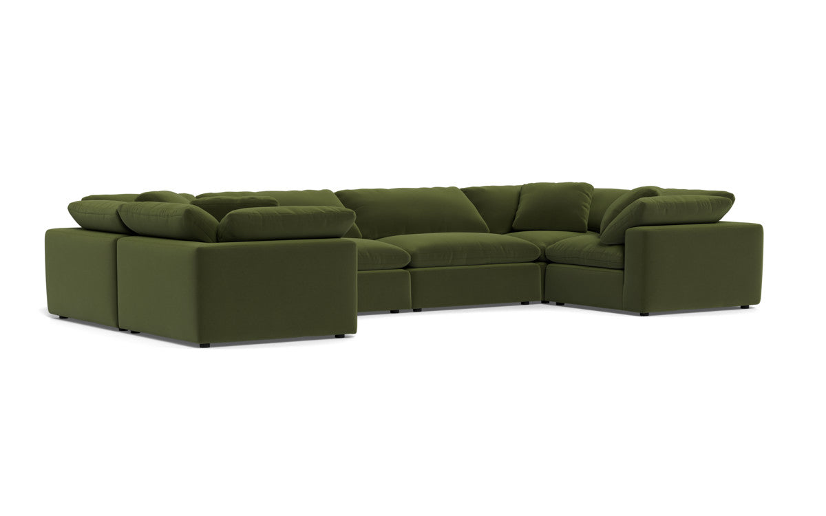 Fluffy 4 Corner U Sectional -