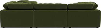 Fluffy 6 Piece Sectional W/Ottoman - Dream Olive