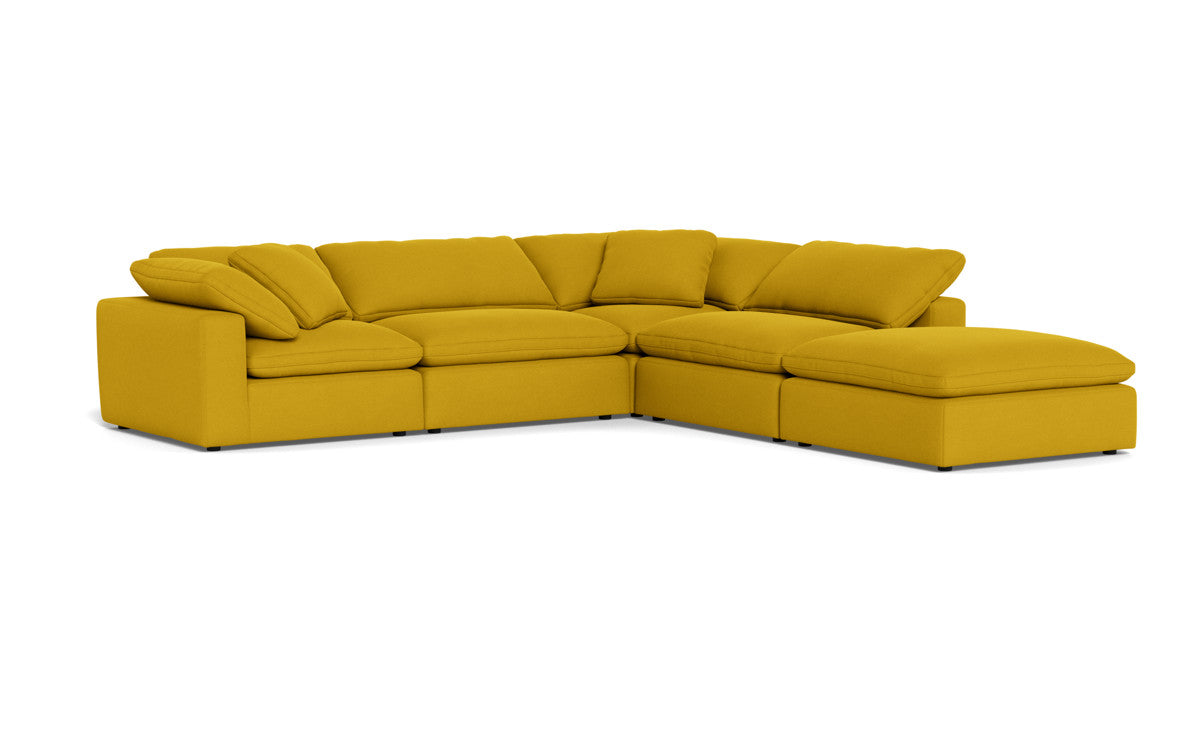 Fluffy 4 Piece Sectional w/Otto - Sorrento Sunflower