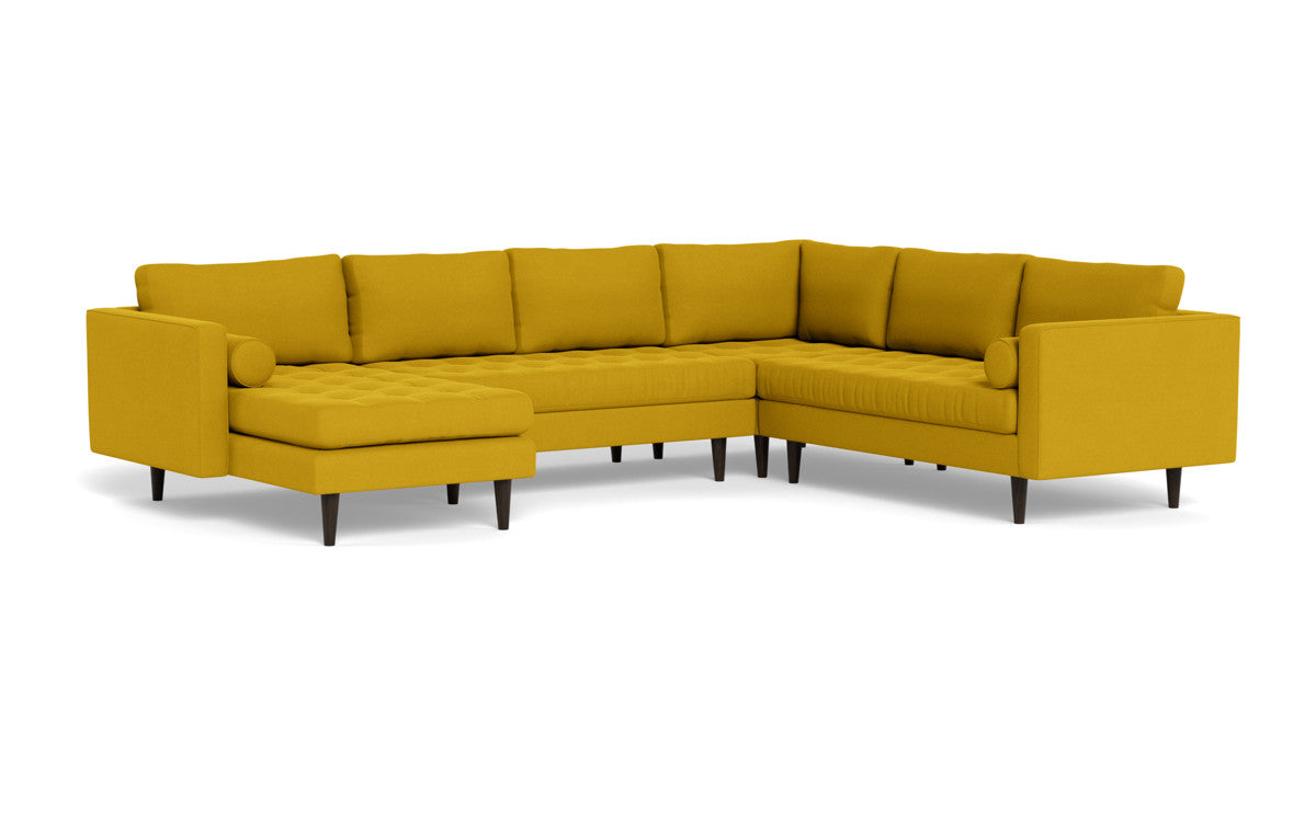 Ladybird 133" Corner Sectional with Left Chaise - Sorrento Sunflower