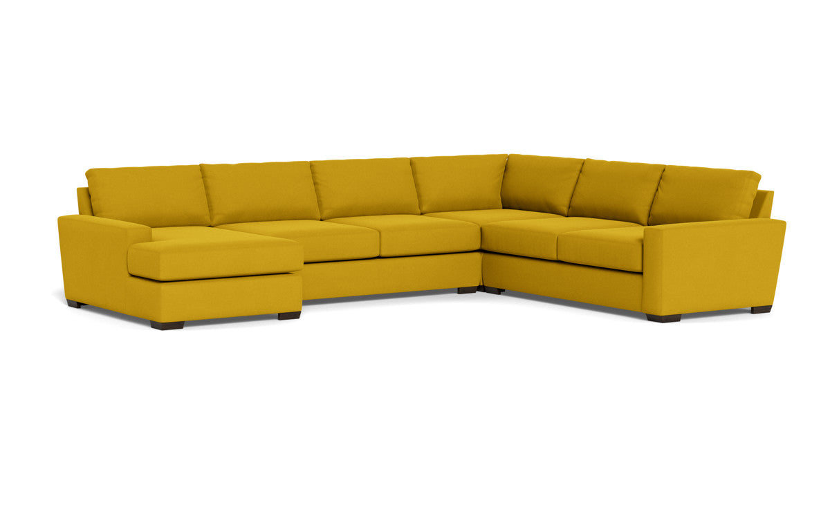 Mas Mesa 162" Deep Corner Sectionals w. Left Chaise - Sorrento Sunflower