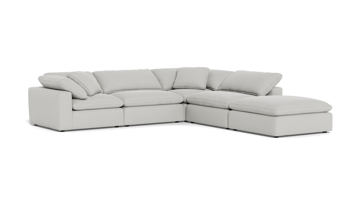 Fluffy 4 Piece Sectional w/Otto - Dream Dove