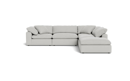 Fluffy 4 Piece Sectional w/Otto - Dream Dove