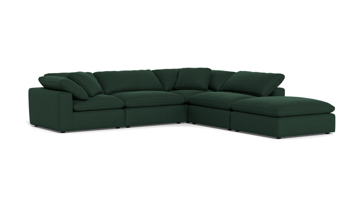 Fluffy 4 Piece Sectional w/Otto - Dream Forest