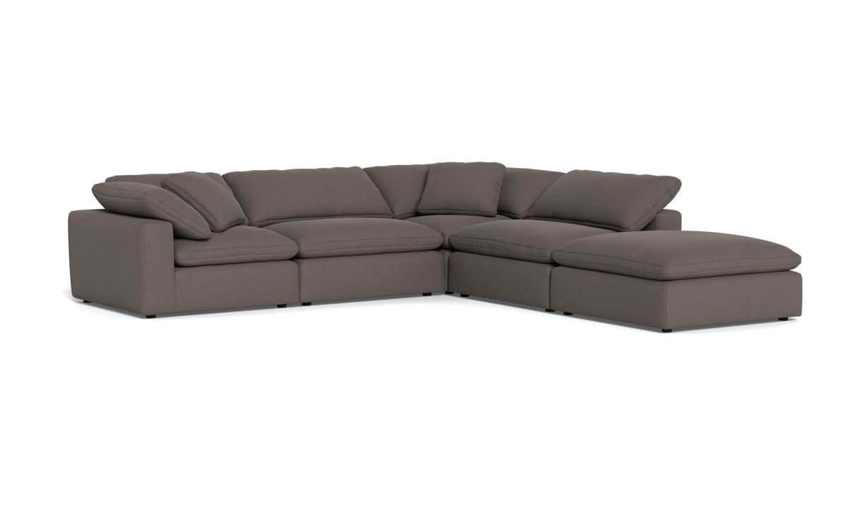 Fluffy 4 Piece Sectional w/Otto - Toscana Otter