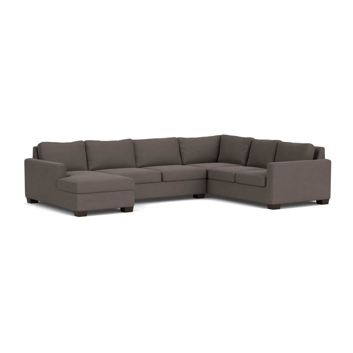 Track 141" Corner Sectionals W. Full Sleeper & Left Chaise - Toscana Otter