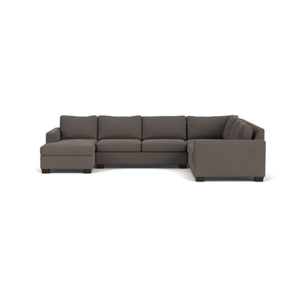 Track 141" Corner Sectionals W. Full Sleeper & Left Chaise - Toscana Otter