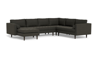 Ladybird 133" Corner Sectional with Left Chaise - Dream Chocolate