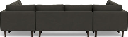 Ladybird 134" U Sectional - Dream Chocolate