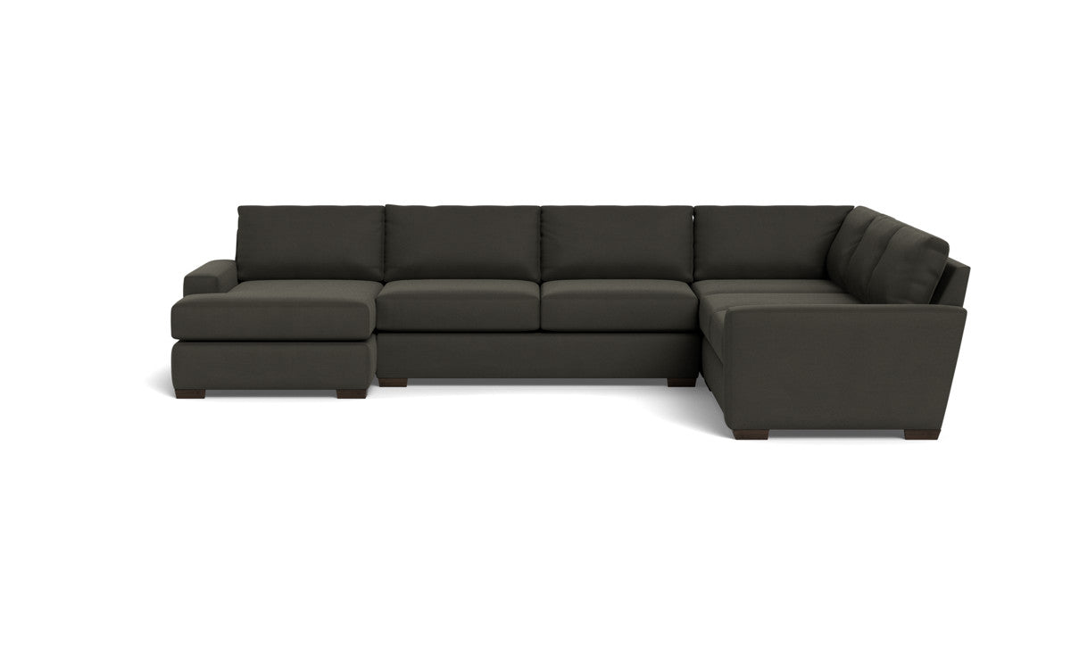 Mas Mesa 162" Deep Corner Sectionals w. Left Chaise - Dream Chocolate