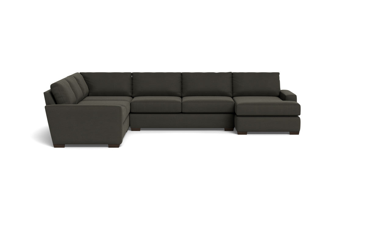 Mas Mesa 162" Deep Corner Sectionals w. Right Chaise - Dream Chocolate