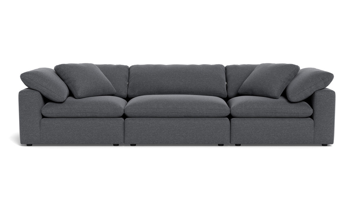 Fluffy 3pc Sofa - Bennett Charcoal