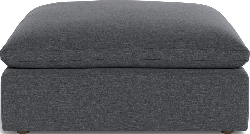 Fluffy Ottoman - Bennett Charcoal