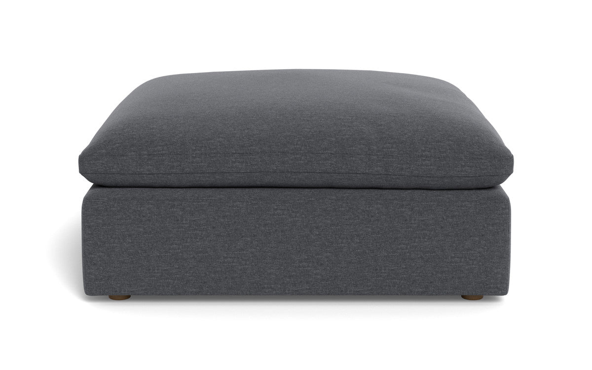 Fluffy Ottoman - Bennett Charcoal