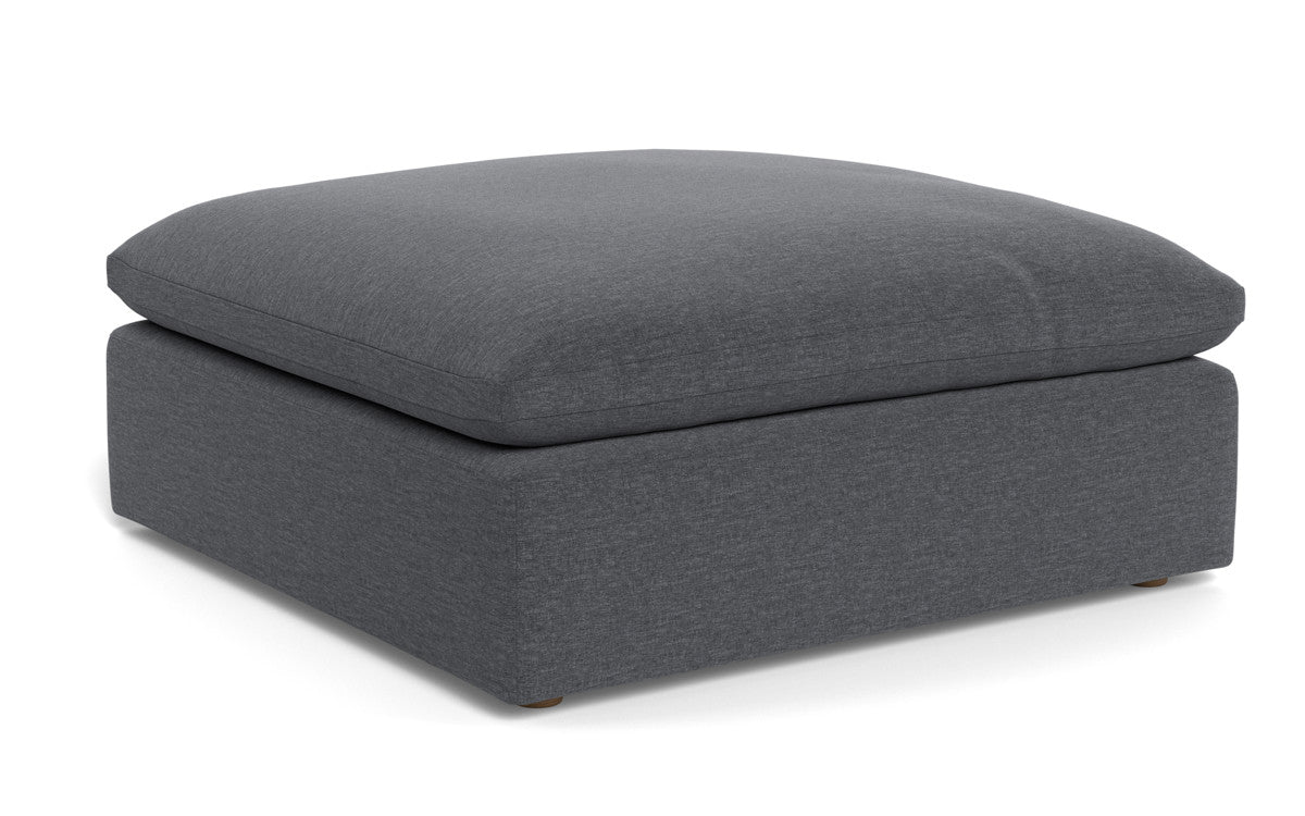 Fluffy Ottoman - Bennett Charcoal