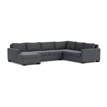Track 141" Corner Sectionals W. Full Sleeper & Left Chaise - Bennett Charcoal