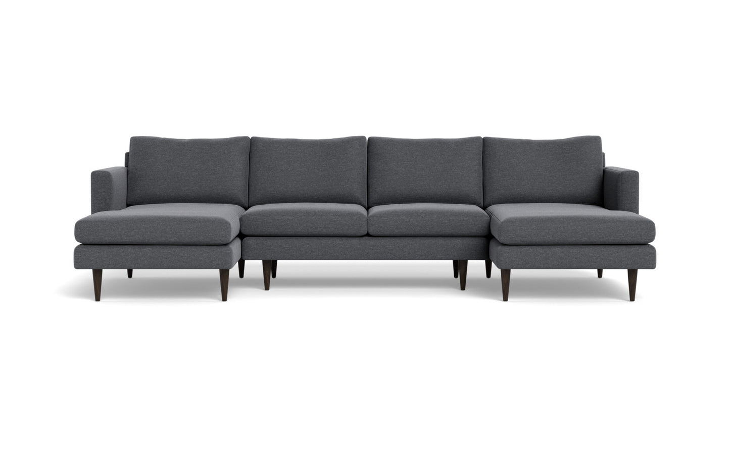 Wallace 126" Untufted Double Chaise U Sectional
