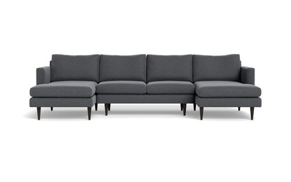Wallace 126" Untufted Double Chaise U Sectional