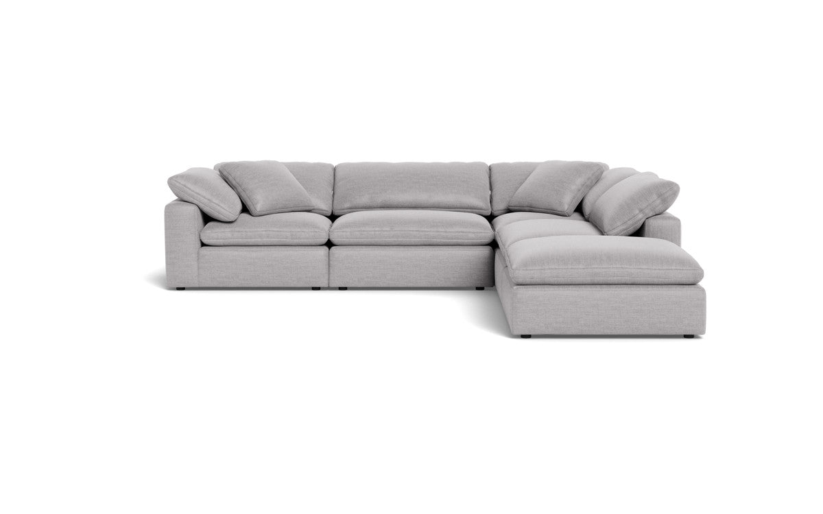 Fluffy 4 Piece Sectional w/Otto - Bennett Dove