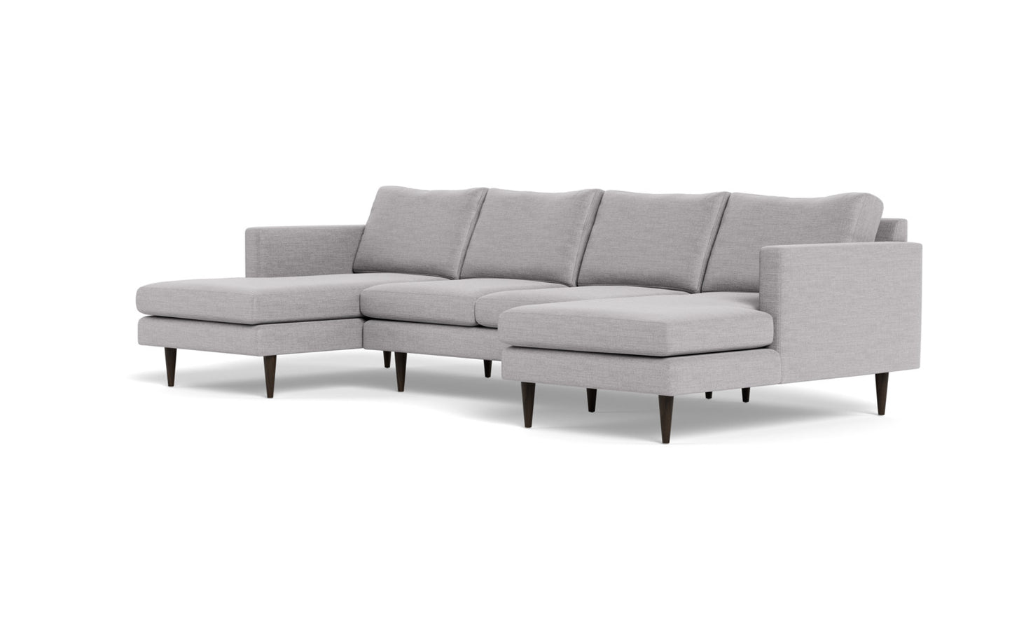 Wallace 126" Untufted Double Chaise U Sectional