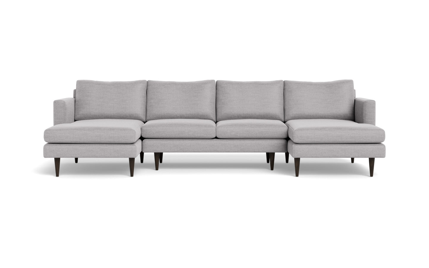 Wallace 126" Untufted Double Chaise U Sectional