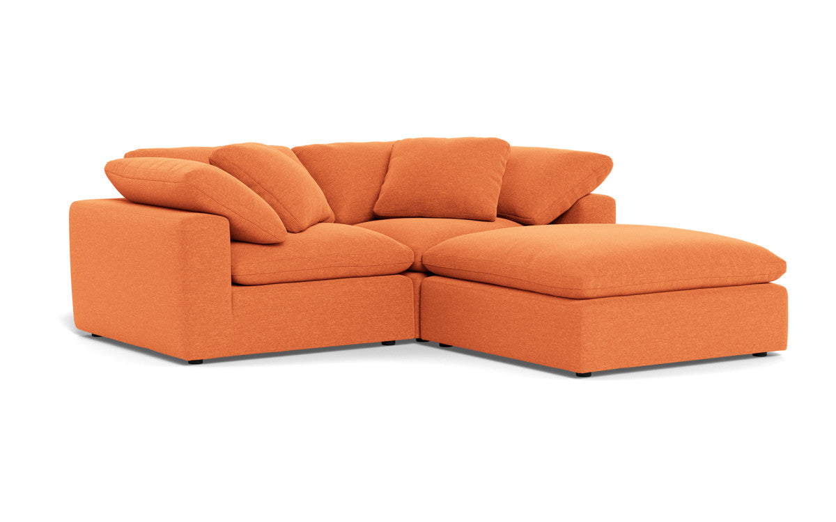 Fluffy 2 Piece Sofa w/Otto - Bennett Orangeade