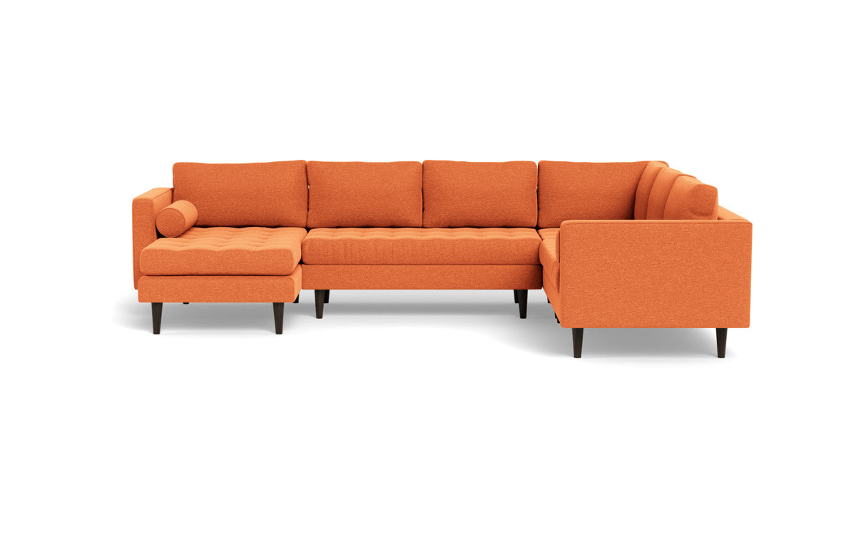 Ladybird 133" Corner Sectional with Left Chaise - Bennett Orangeade