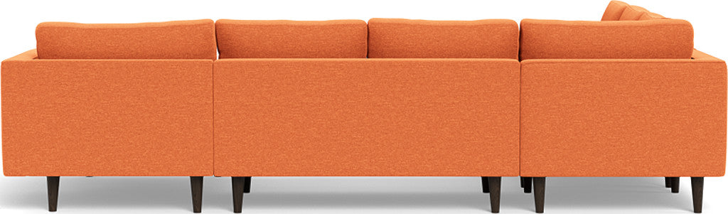 Ladybird 133" Corner Sectionals w. Right Chaise - Bennett Orangeade