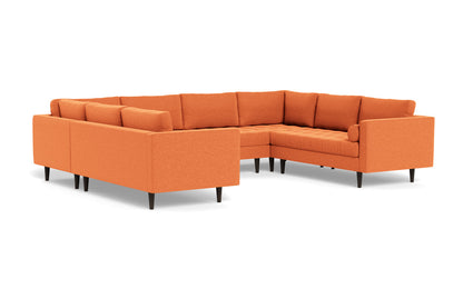 Ladybird 134" U Sectional - Bennett Orangeade