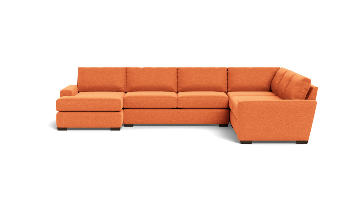 Mas Mesa 162" Deep Corner Sectionals w. Left Chaise - Bennett Orangeade